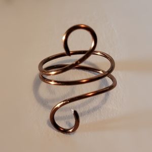 Swirly Bronze Wire Size 8 Ring